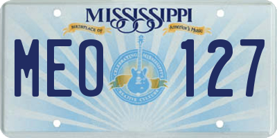 MS license plate MEO127