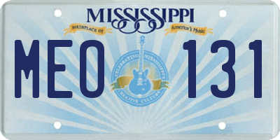 MS license plate MEO131