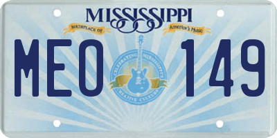 MS license plate MEO149