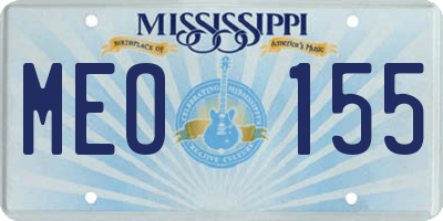 MS license plate MEO155