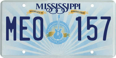 MS license plate MEO157