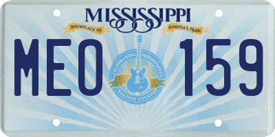 MS license plate MEO159