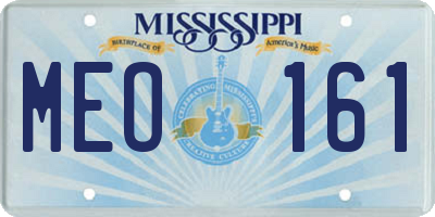 MS license plate MEO161