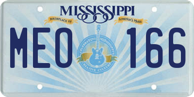 MS license plate MEO166