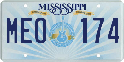 MS license plate MEO174
