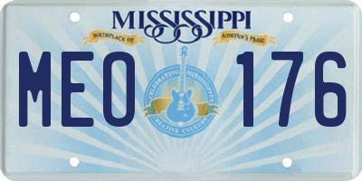 MS license plate MEO176