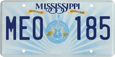 MS license plate MEO185
