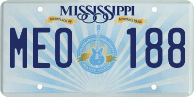 MS license plate MEO188