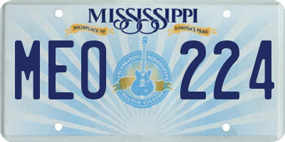 MS license plate MEO224
