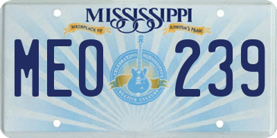 MS license plate MEO239
