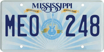 MS license plate MEO248