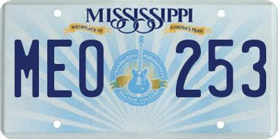 MS license plate MEO253