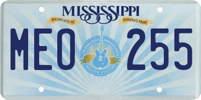 MS license plate MEO255