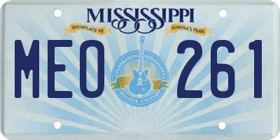 MS license plate MEO261