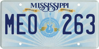 MS license plate MEO263