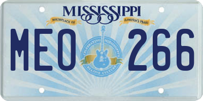 MS license plate MEO266