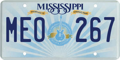 MS license plate MEO267