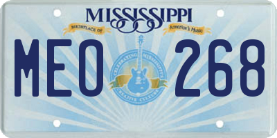 MS license plate MEO268
