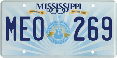 MS license plate MEO269