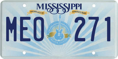 MS license plate MEO271