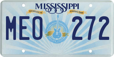 MS license plate MEO272