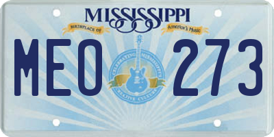 MS license plate MEO273