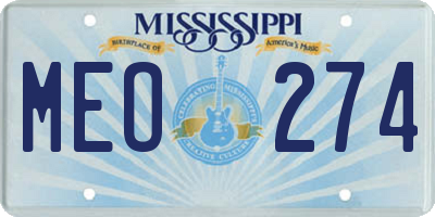 MS license plate MEO274