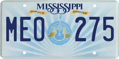 MS license plate MEO275