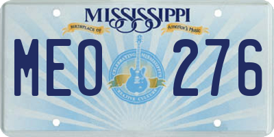 MS license plate MEO276