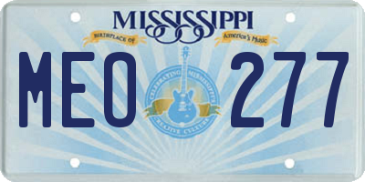 MS license plate MEO277
