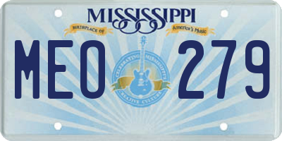 MS license plate MEO279