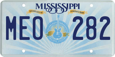 MS license plate MEO282