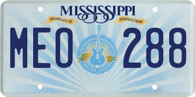MS license plate MEO288