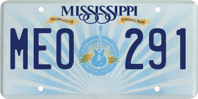 MS license plate MEO291