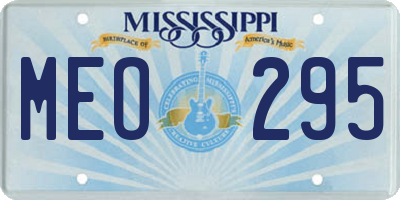 MS license plate MEO295