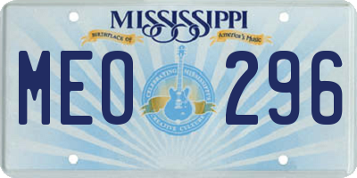 MS license plate MEO296