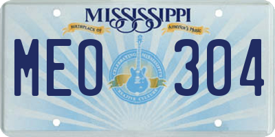 MS license plate MEO304