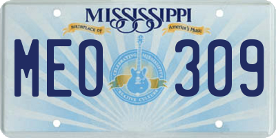 MS license plate MEO309