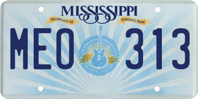 MS license plate MEO313