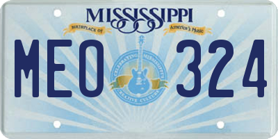 MS license plate MEO324