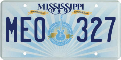 MS license plate MEO327