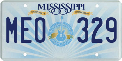 MS license plate MEO329