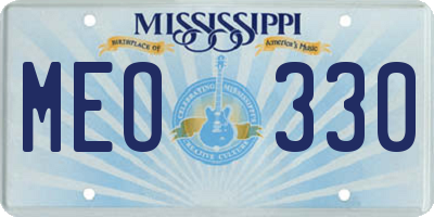 MS license plate MEO330