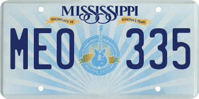 MS license plate MEO335