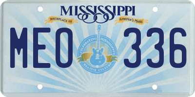 MS license plate MEO336