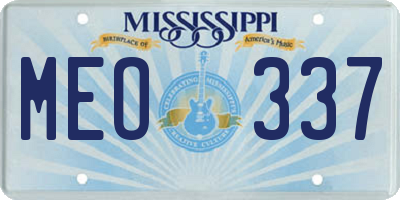MS license plate MEO337