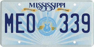 MS license plate MEO339