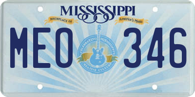 MS license plate MEO346