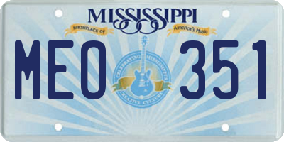 MS license plate MEO351