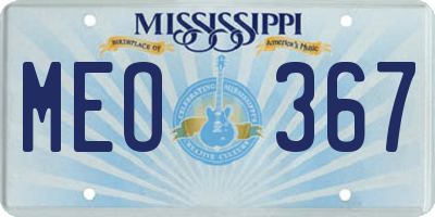MS license plate MEO367